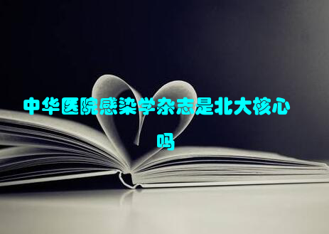 中华医院感染学杂志是北大核心吗