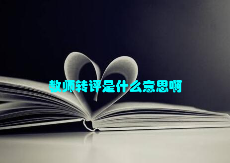 教师转评是什么意思啊