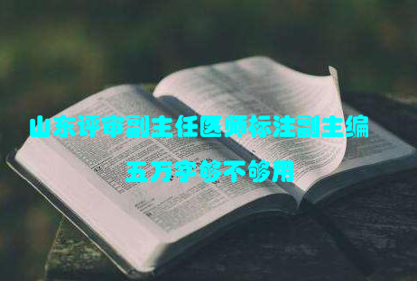 山东评审副主任医师标注副主编五万字够不够用
