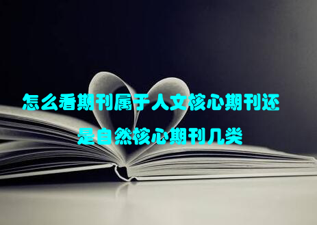 怎么看期刊属于人文核心期刊还是自然核心期刊几类