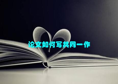 论文如何写共同一作