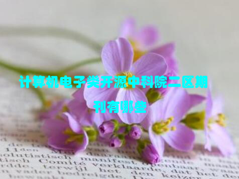 计算机电子类开源中科院二区期刊有哪些