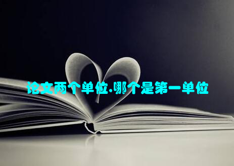 论文两个单位,哪个是第一单位