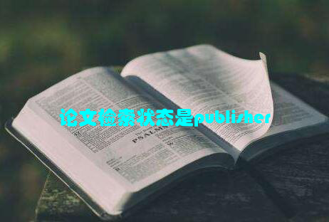 论文检索状态是publisher